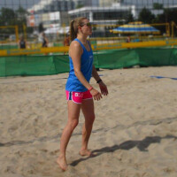 Mikasa Short Woman Fuchsia Fluo - Light Navy  M